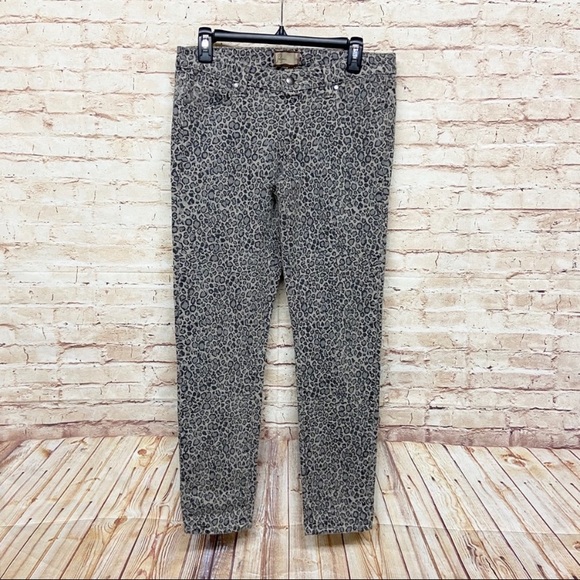 Paige Womens Denim Peg Skinny Jeans Size 29 Cheetah Animal Print Steel Gray - Picture 1 of 7